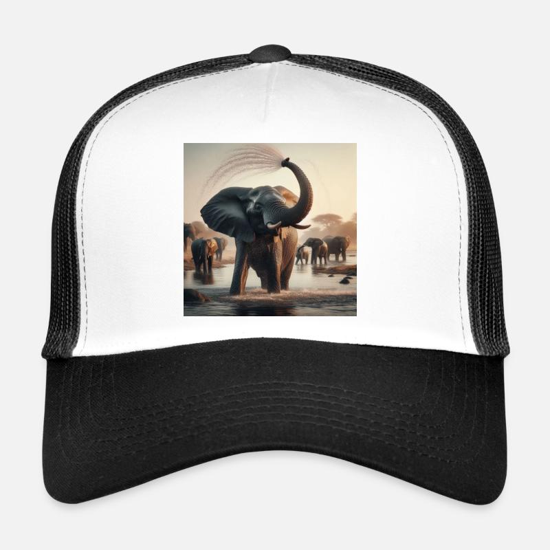Éléphants dans la jungle Casquette trucker 