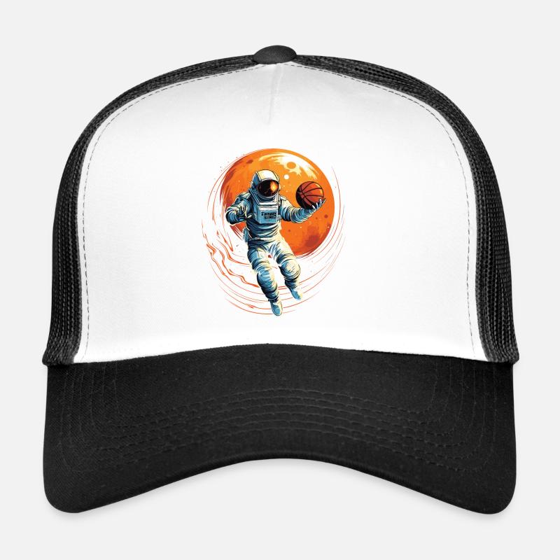 Astronaute basketteur dans l’espace, illustration de bande dessinée Casquette trucker 