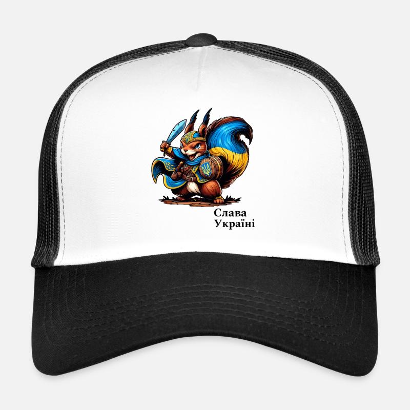 Cool Ukraine Fighter Squirrel Trucker Cap