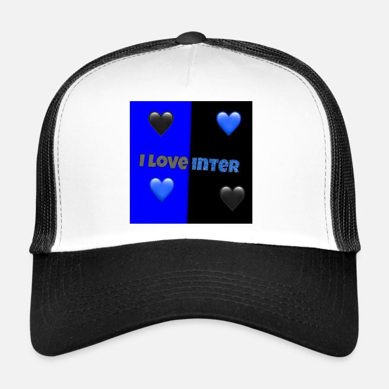 J’adore l’Inter - Casquette trucker  - blanc/noir