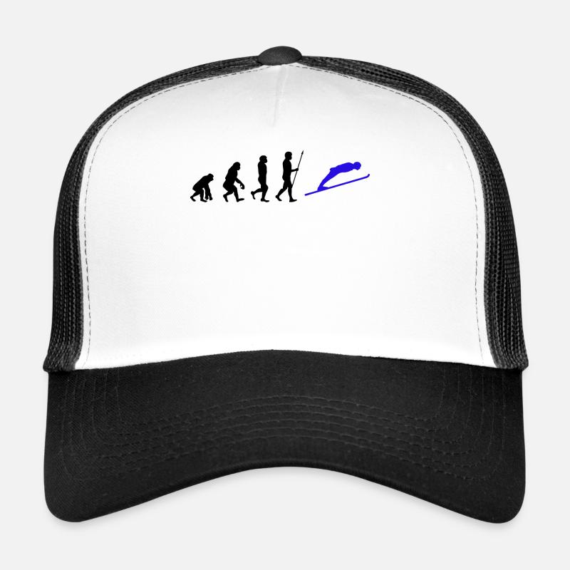 Wintersport Schifahren Skifahrer Evolution Schnee Trucker Cap
