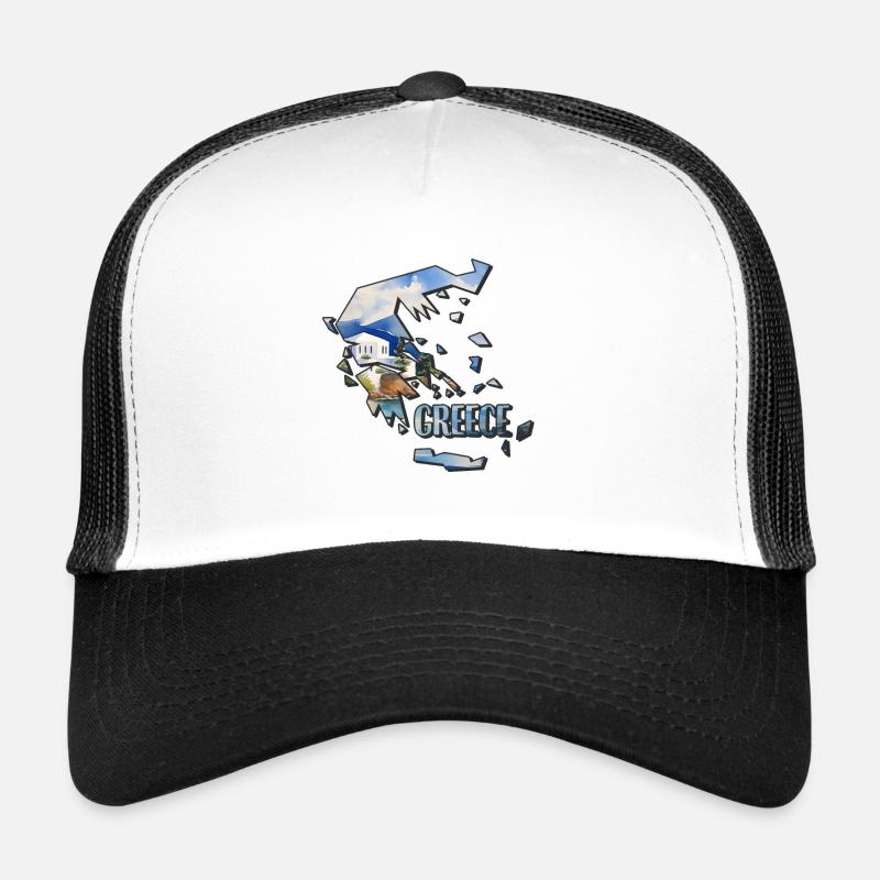 Watercolor Map Greece Trucker Cap