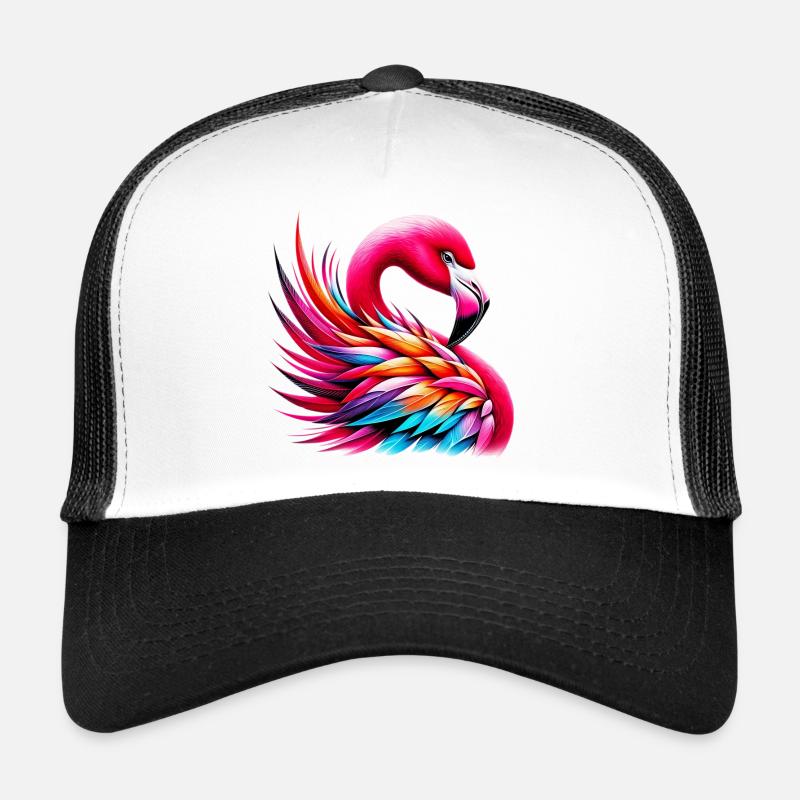 Flamingo - Trucker Cap - Weiß/Schwarz