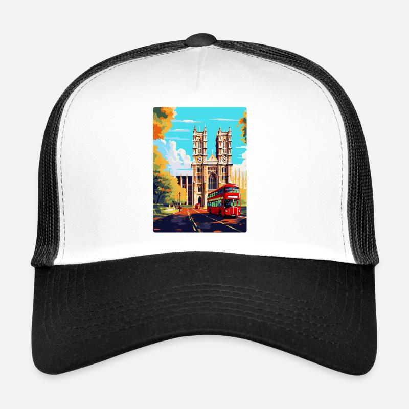 Abbaye de Westminster Londres Angleterre Royaume-Uni Affiche de voyage Casquette trucker 