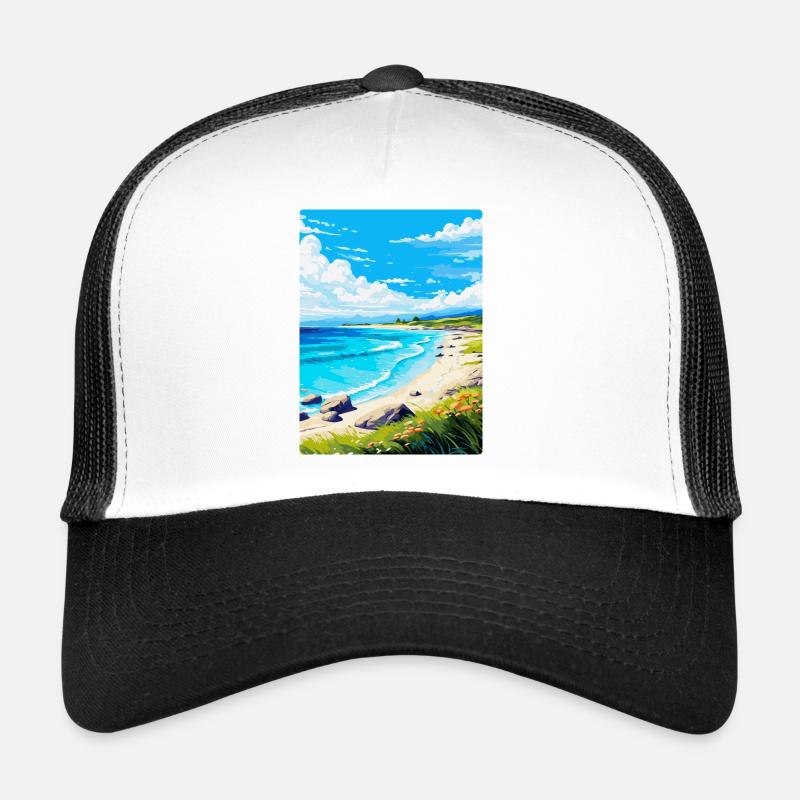 Plage de Luskentrye Affiche de voyage sur l’île de Harris WPA Casquette trucker 