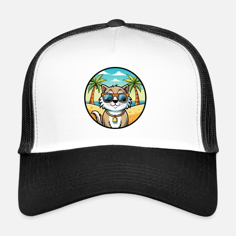 Ragamuffin Lunettes de soleil de dessin animé de race de chat plage Casquette trucker 