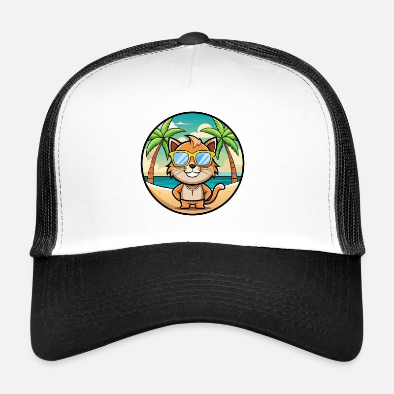 Pixie Bob Katzenrasse Cartoon Sonnenbrille Strand Trucker Cap
