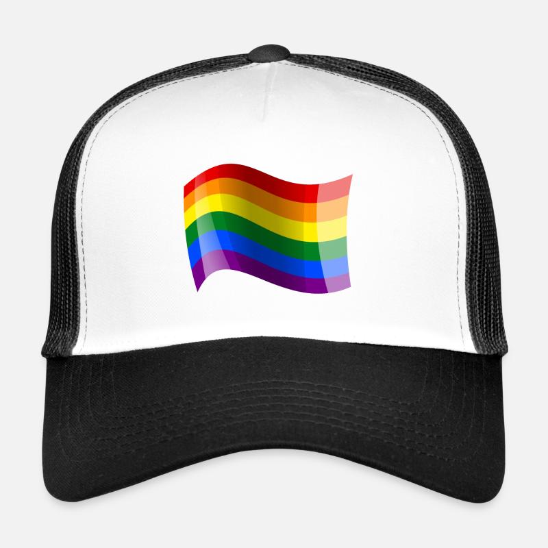 Drapeau arc-en-ciel agité Casquette trucker 
