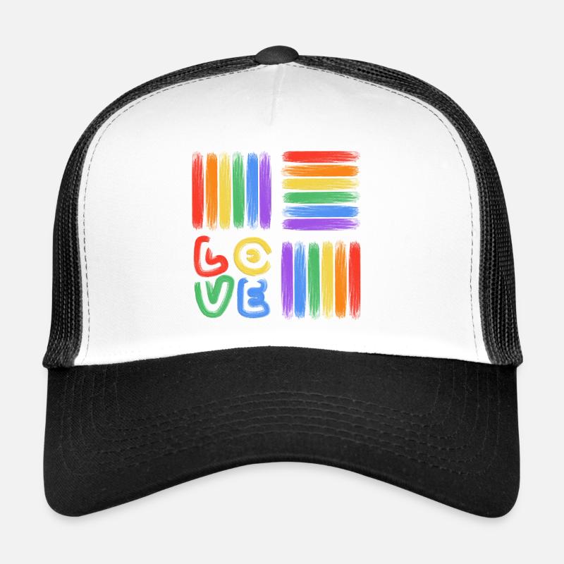 Regenbogen-Liebe Pinselkunst Trucker Cap