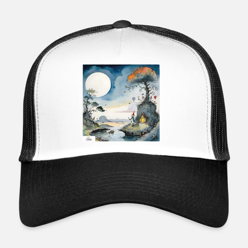 Cartoon-Zauberer-Traumlandschaft Trucker Cap