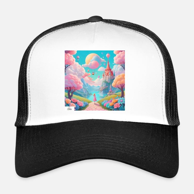 Paysage de rêve de royaume coloré Casquette trucker 