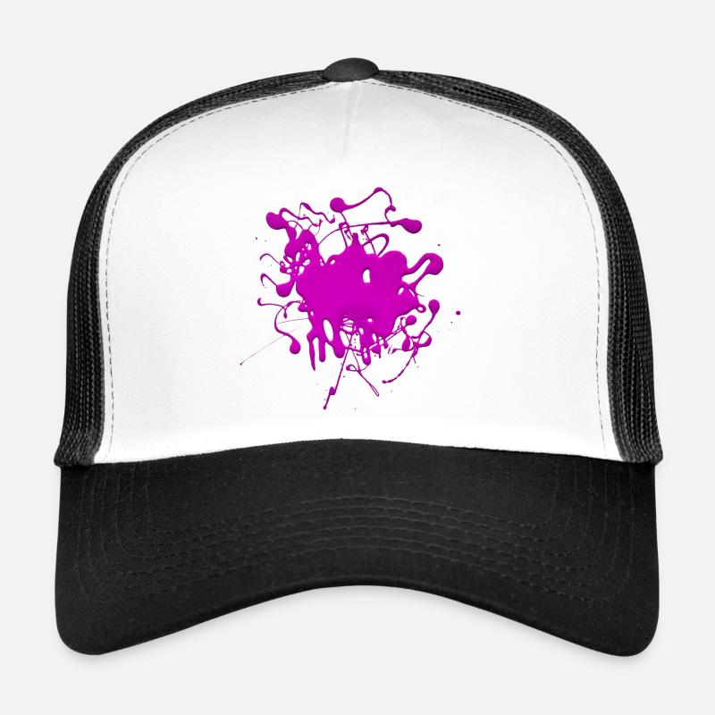 Pink.Splash - Trucker Cap - white/black
