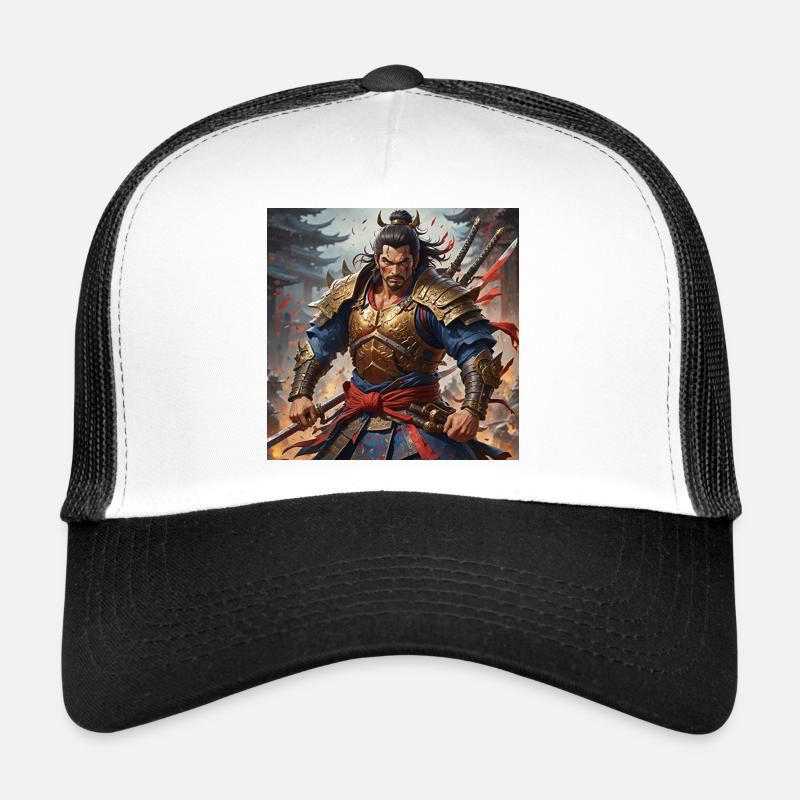 Goldener Krieger mit Doppelschwertern Trucker Cap