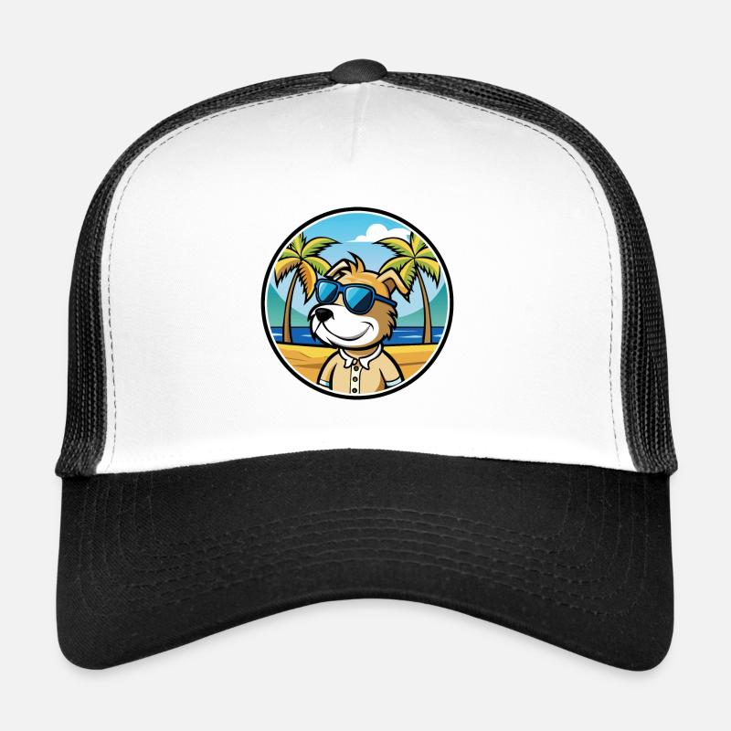 Sporting Lucas Terrier Hunderasse Cartoon Beach Trucker Cap