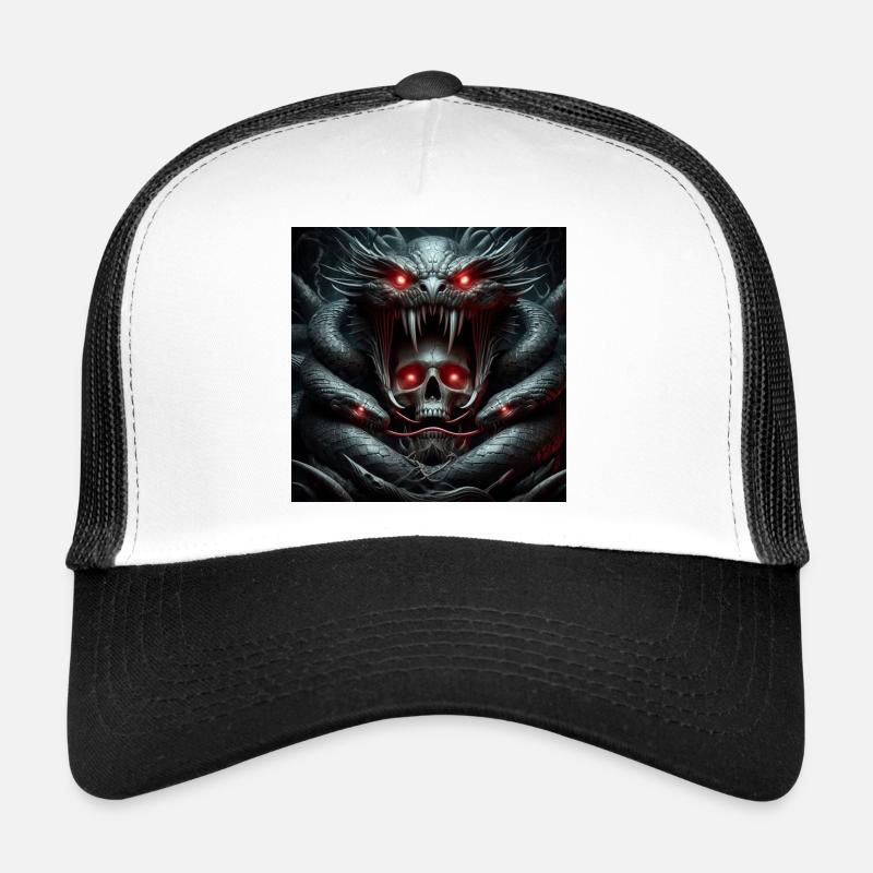 Crâne dévoré par les serpents Casquette trucker 
