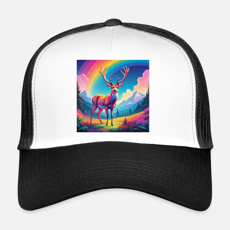 Hirsch mit Regenbogen Trucker Cap