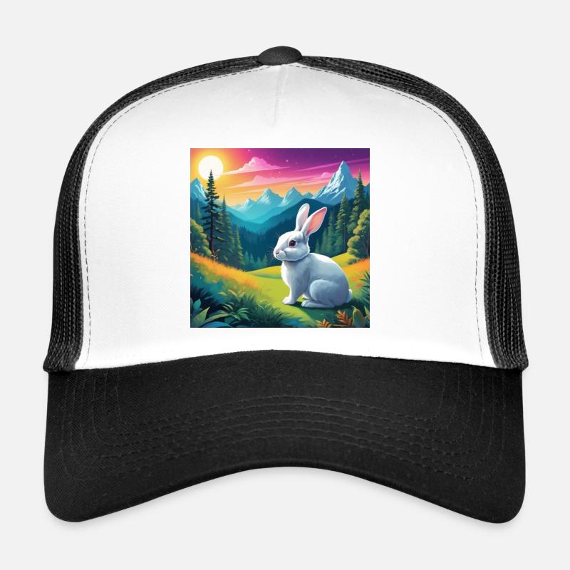 Lapin - Casquette trucker  - blanc/noir