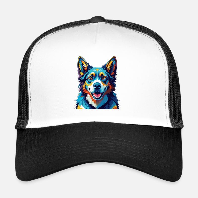 Akbash Race Chien Dessin animé Coloré Kawaii Casquette trucker 