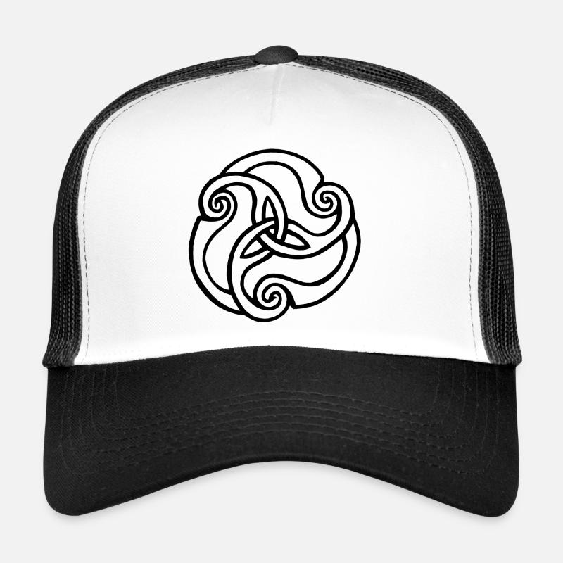 Fleur noire à trois pétales Casquette trucker 