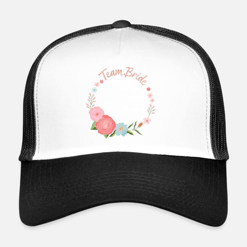 Team Bride - Trucker Cap - Weiß/Schwarz