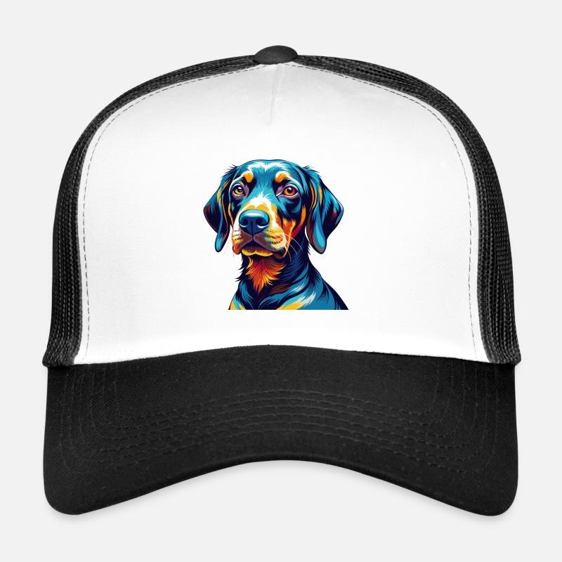 Plott Hound Chien Race Coloré Dessin Animé Kawaii Casquette trucker 