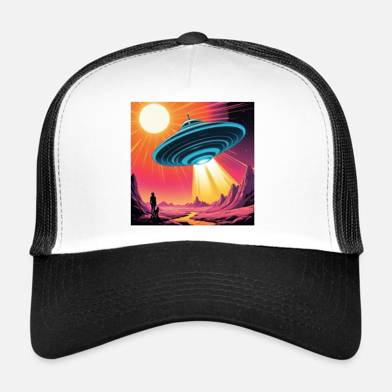 UFO Contact - Trucker Cap - white/black