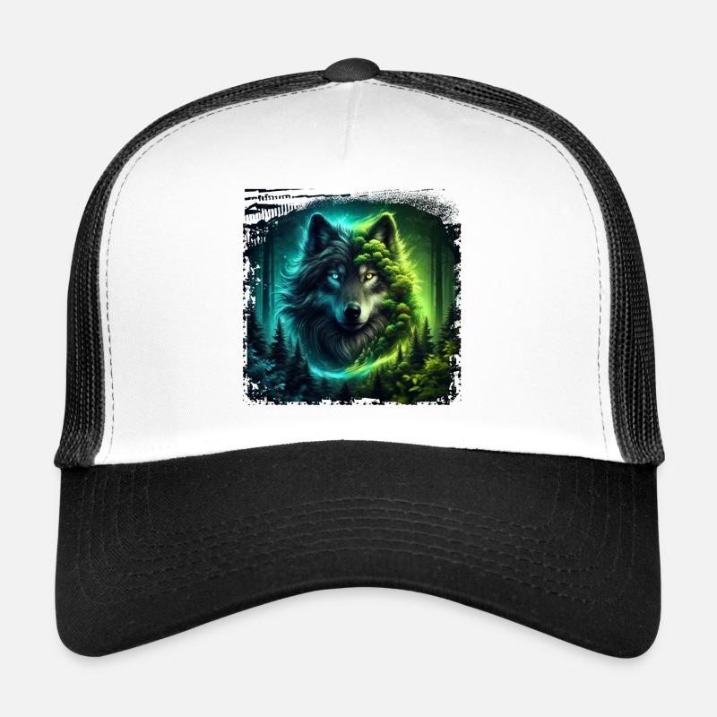 Wolf - Trucker Cap - Weiß/Schwarz