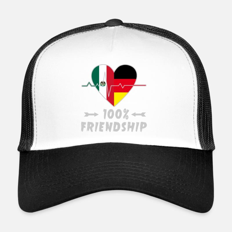 Mexiko und Deutschland 100% Freundschaft Trucker Cap