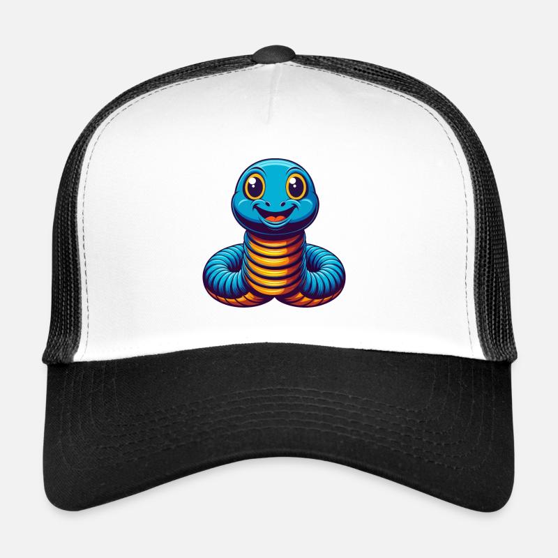 Ver de terre coloré Kawaii personnage de dessin animé Animal de compagnie Casquette trucker 