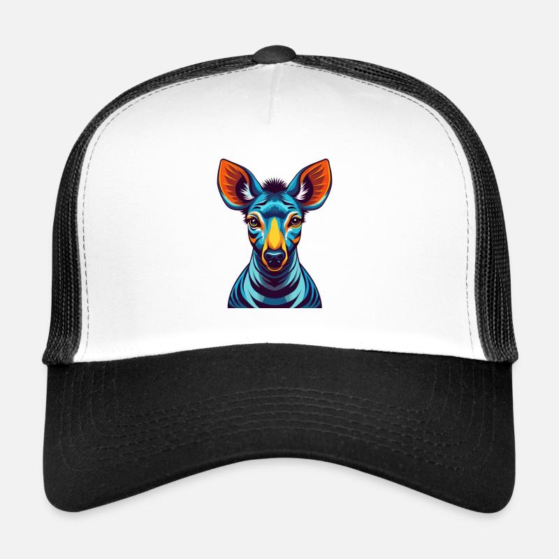 Okapi Bunte Kawaii Cartoon Figur Clipart Trucker Cap