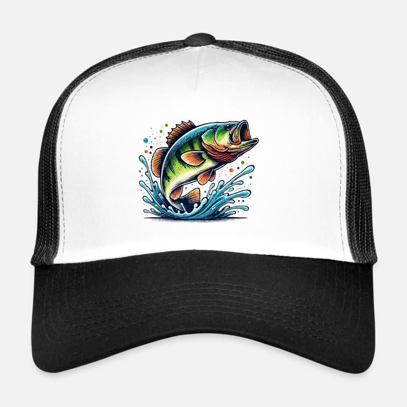 Grosse basse - Casquette trucker  - blanc/noir