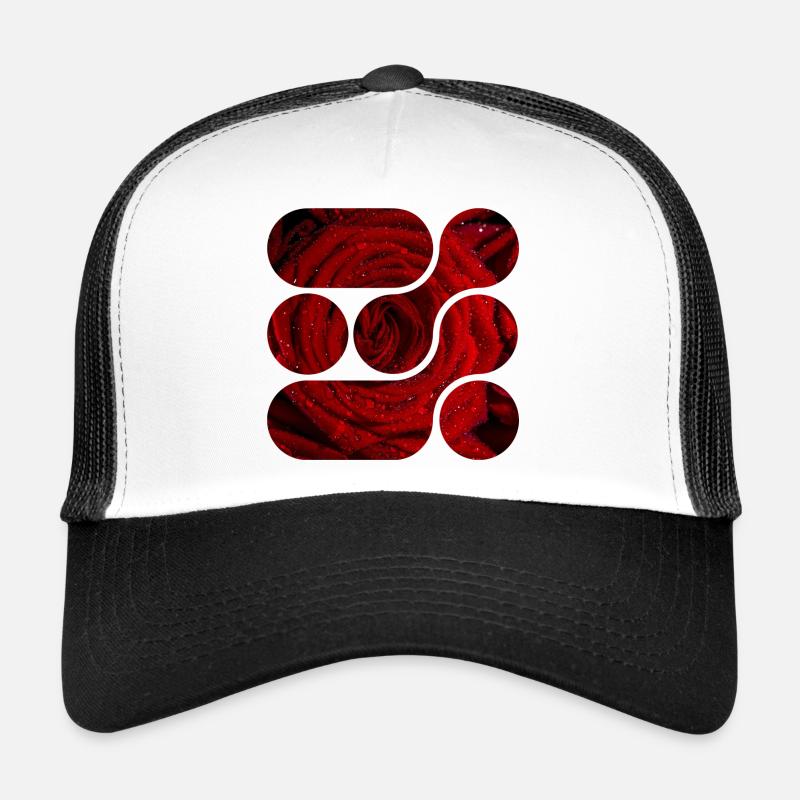 OCHOOO - Rose rouge Casquette trucker 