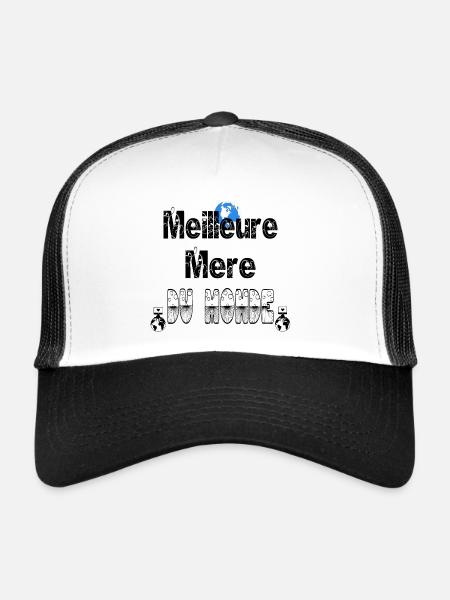 Meilleure Mère du Monde - Casquette trucker  - blanc/noir - Devant