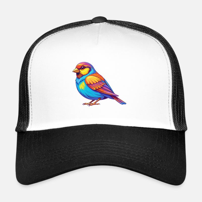 Spatz Bunte Kawaii Cartoon Figur Vogel Trucker Cap