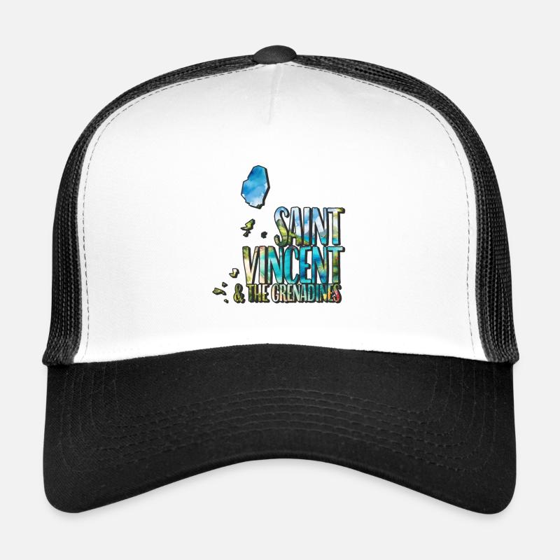 Carte à l’aquarelle Saint-Vincent-et-les-Grenadines Casquette trucker 