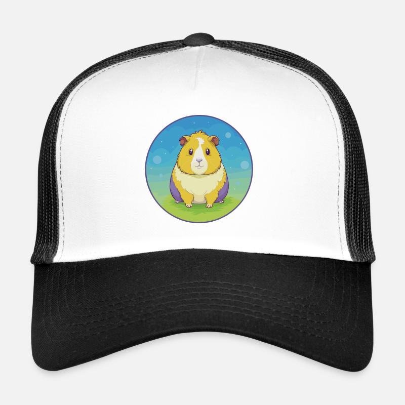 Cochon d’Inde mignon Kawaii dessin animé Clipart Animal de compagnie Casquette trucker 