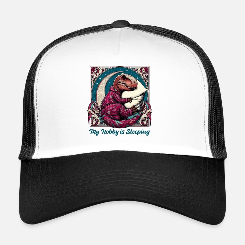 T-Rex Sleeping Hobby Cadeau Casquette trucker 