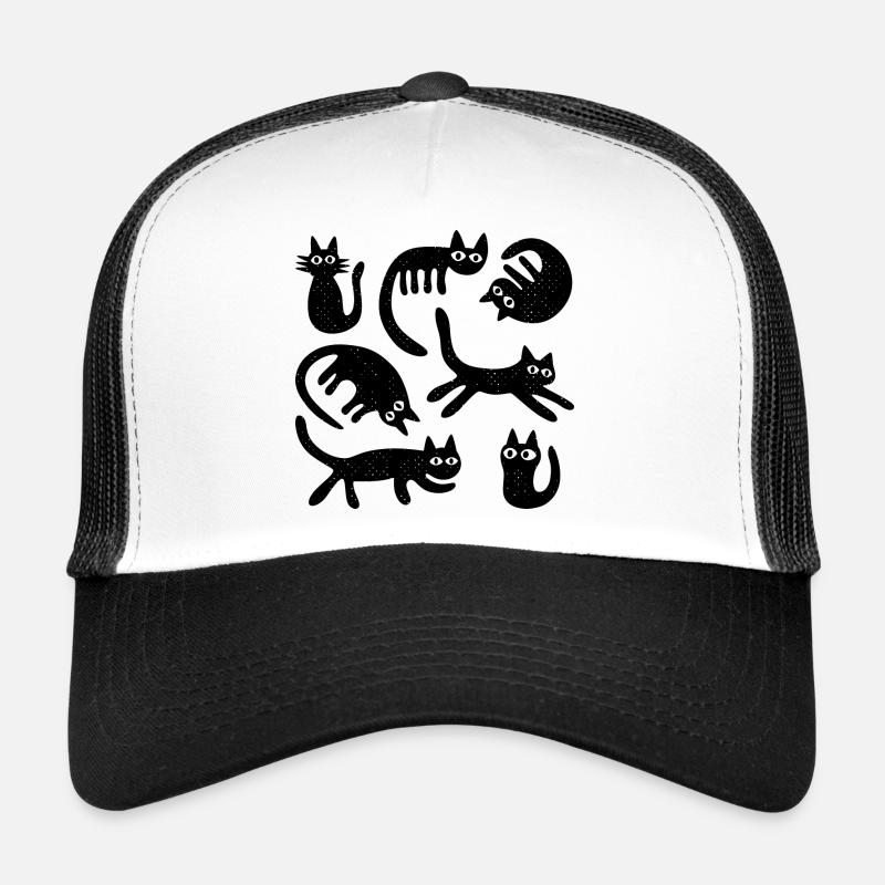 Sieben Glückskatzen L Schwarz Trucker Cap