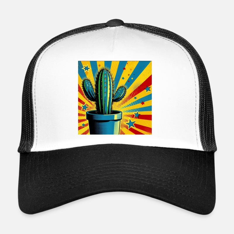 Cactus 1 - Casquette trucker  - blanc/noir