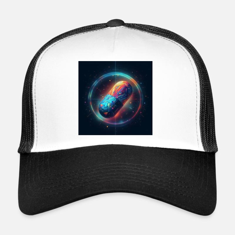 Pille 1 - Trucker Cap - Weiß/Schwarz