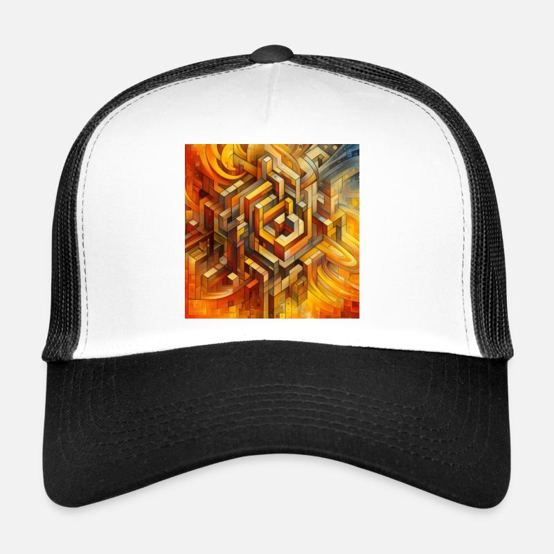 Squares 4 - Trucker Cap - white/black