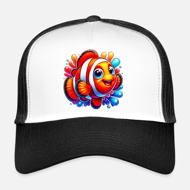 Clownfische - Trucker Cap - Weiß/Schwarz