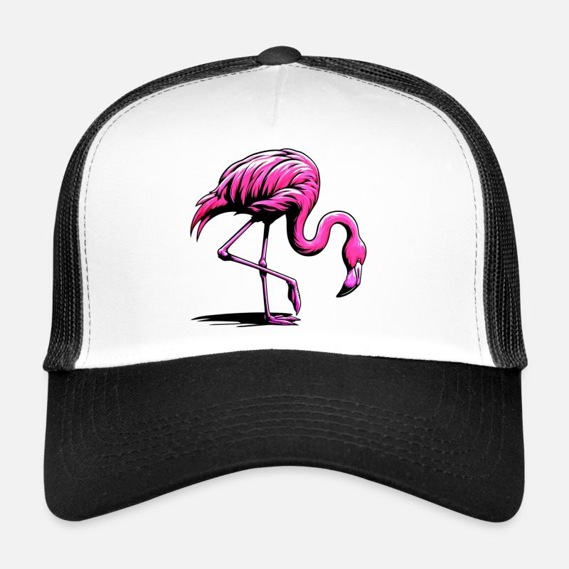 Flamingo - Trucker Cap - Weiß/Schwarz