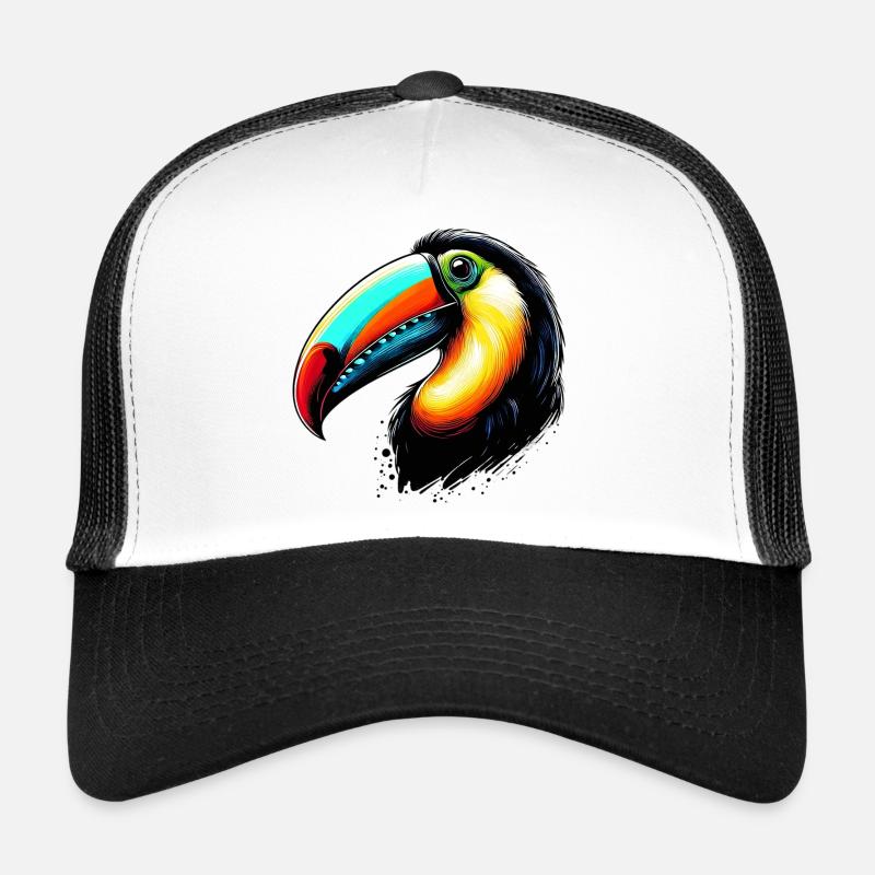 Toucan - Casquette trucker  - blanc/noir