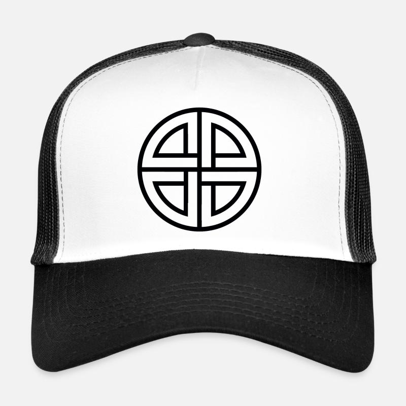 Schwarzer Schildknoten Trucker Cap