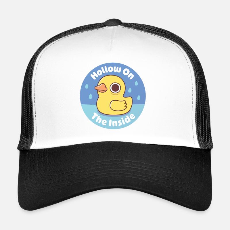 Cute Rubber Duck Hollow On The Inside Funny Sad Trucker Cap