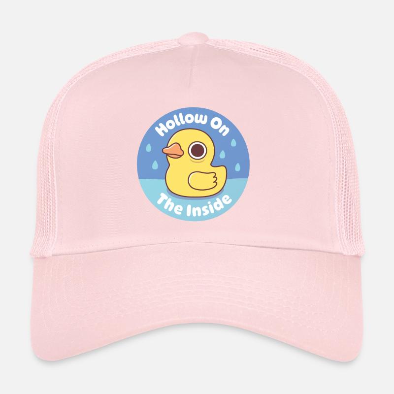 Cute Rubber Duck Hollow On The Inside Funny Sad Trucker Cap