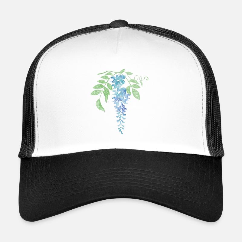Illustration de glycine bleue sauvage Casquette trucker 