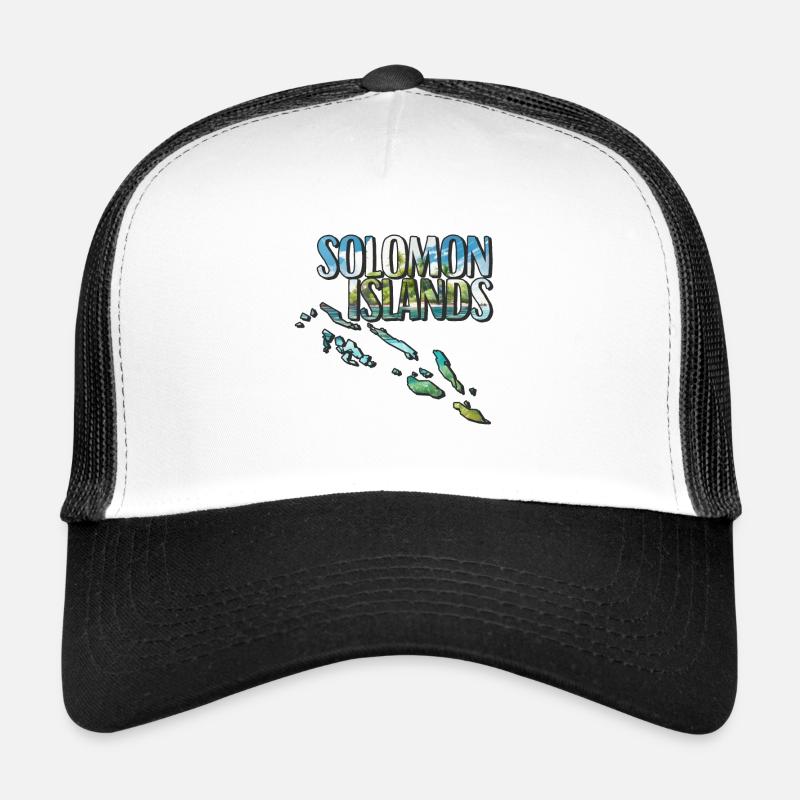 Carte à l’aquarelle Îles Salomon Casquette trucker 