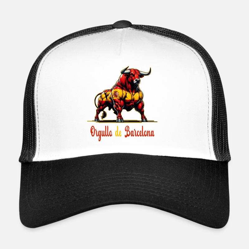 Le design du drapeau de la Fierté de Barcelone Casquette trucker 